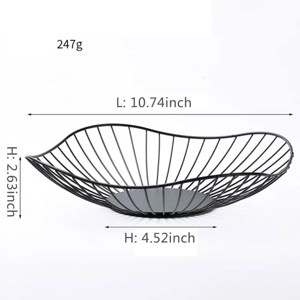 Simple Metal Fruit Basket Modern Fruit Basin Iron Snack Bread Vegetable Storage Bowls Home Kitchen Eggs Dessert Holder Organizer