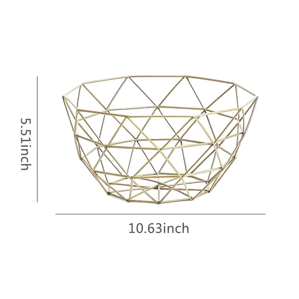 Simple Metal Fruit Basket Modern Fruit Basin Iron Snack Bread Vegetable Storage Bowls Home Kitchen Eggs Dessert Holder Organizer