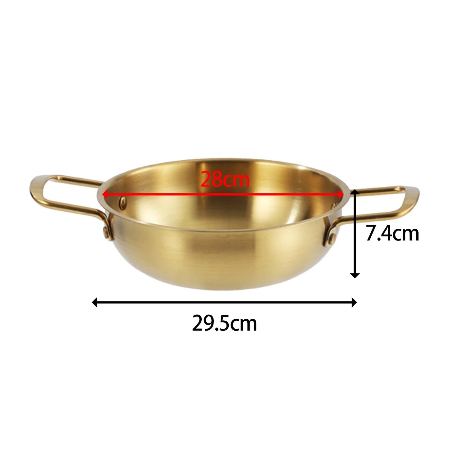 Korean Ramen Pot Multipurpose Fast Heating Double Ear Stockpot Pan Dry Pots Household Seafood Pot Instant Noodle Pot
