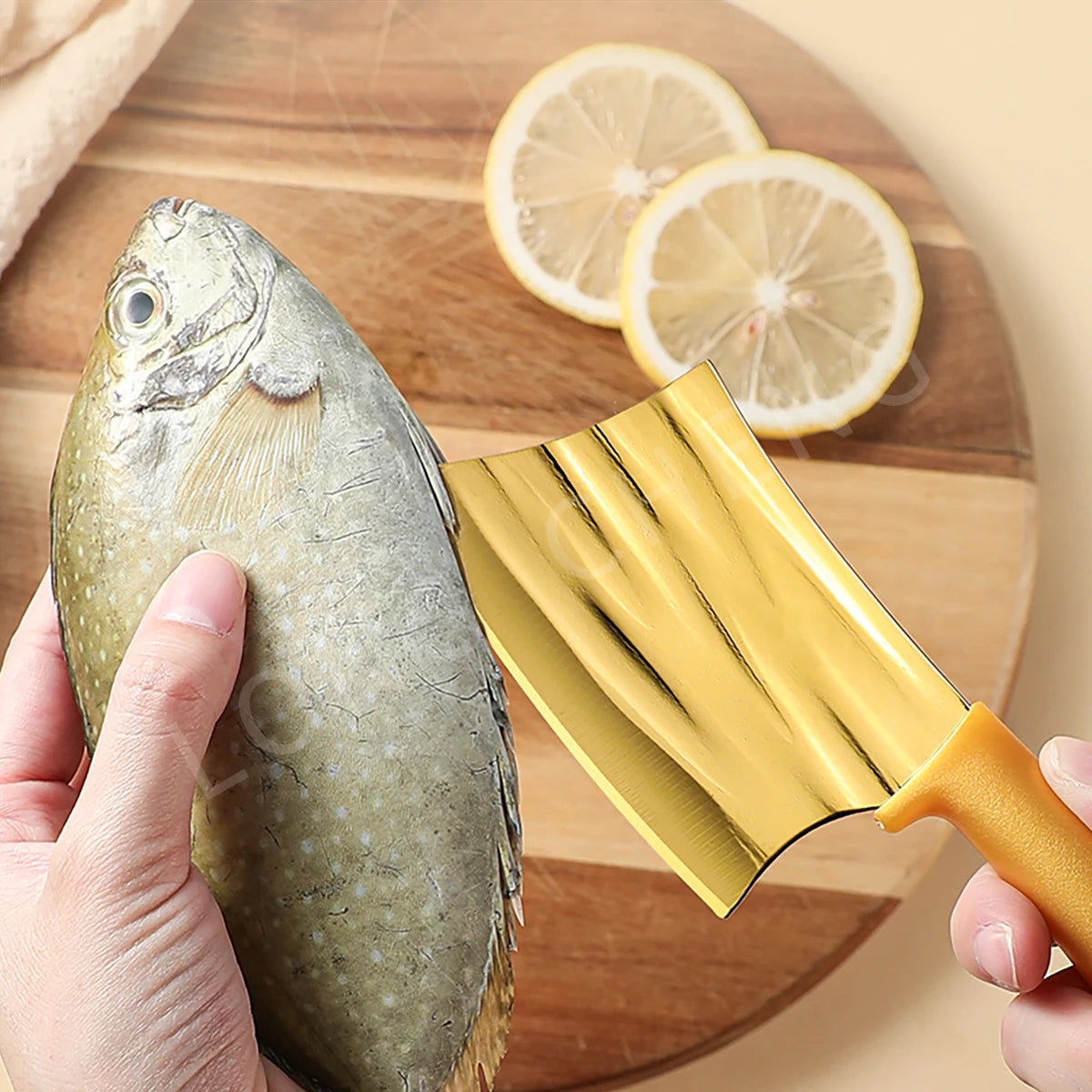 Dazzling Golden Kitchen Knives Stainless Steel Chef Knife Rainbow Fruit Vegetable Chopping Knife Fish Boning Knife
