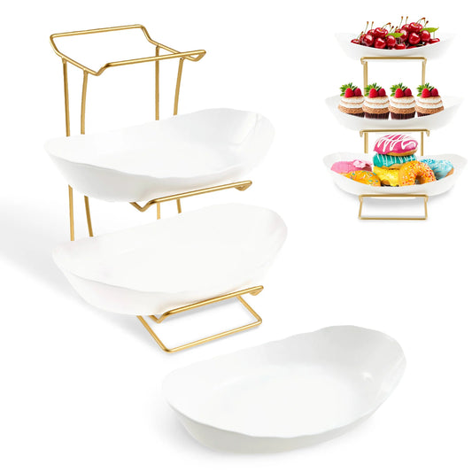 3 Layer Fruit Plate Home Living Room Plastic Snack Dish Creative Modern Dried Fruit Basket Candy Dish Cake Stand Salad Bowl