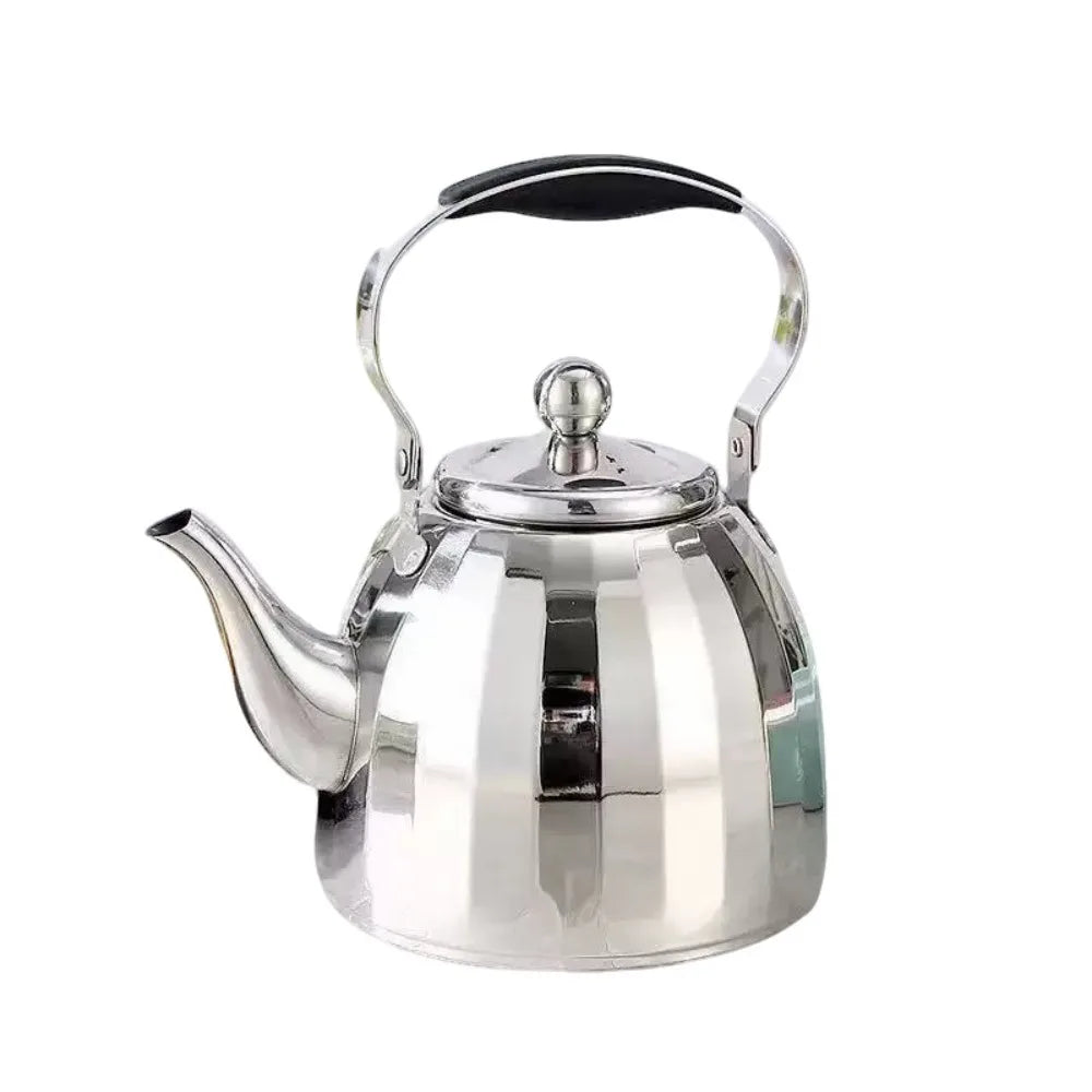 1/1.5/2L Restaurant Tea Kettle Stainless Steel Removable Infuser Flower Teapot Mirrored Scald-proof Handle Water Kettle Stovetop