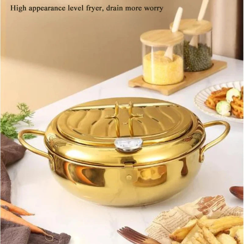 Gold plated version 20/24/28cm Stainless Steel Soup Cookware Nonstick Casserole High Temperature Resistance Soup Pot With Lid