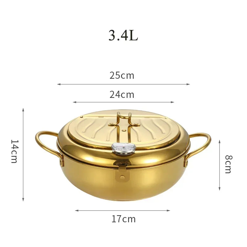 Gold plated version 20/24/28cm Stainless Steel Soup Cookware Nonstick Casserole High Temperature Resistance Soup Pot With Lid
