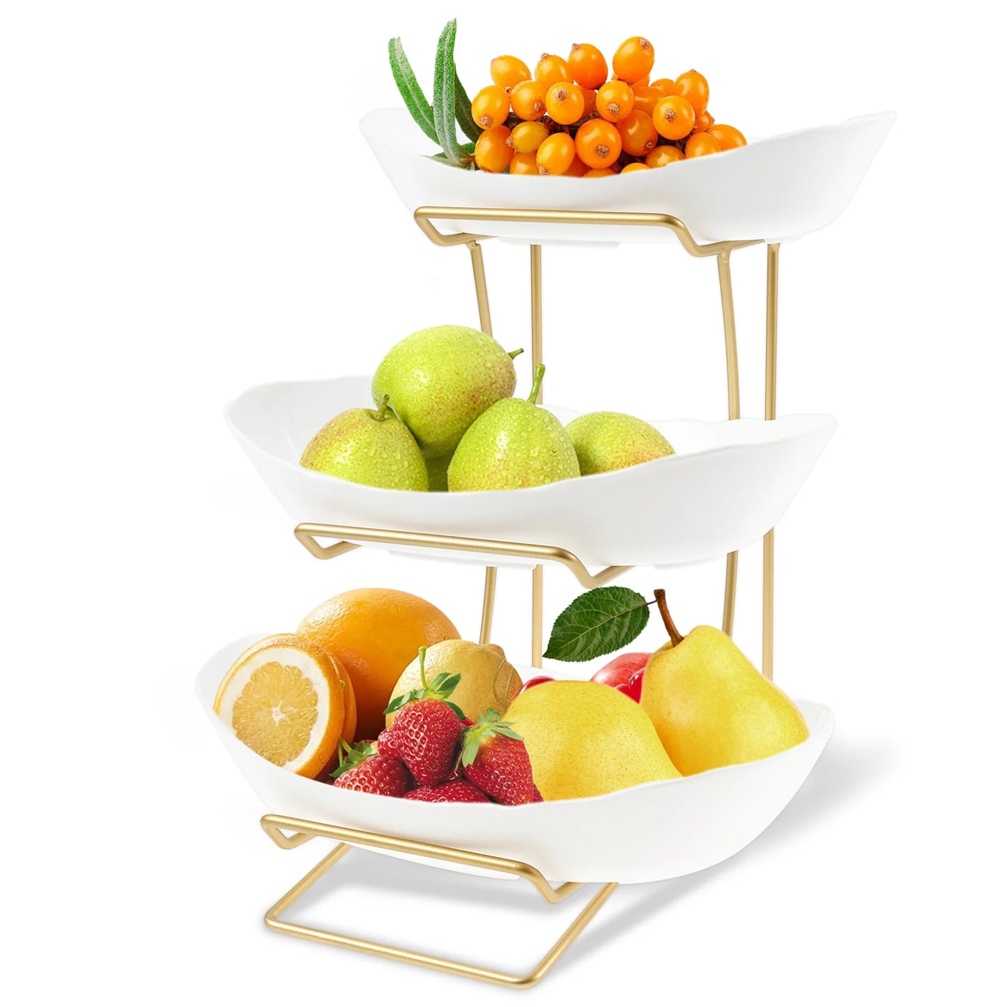 3 Layer Fruit Plate Home Living Room Plastic Snack Dish Creative Modern Dried Fruit Basket Candy Dish Cake Stand Salad Bowl