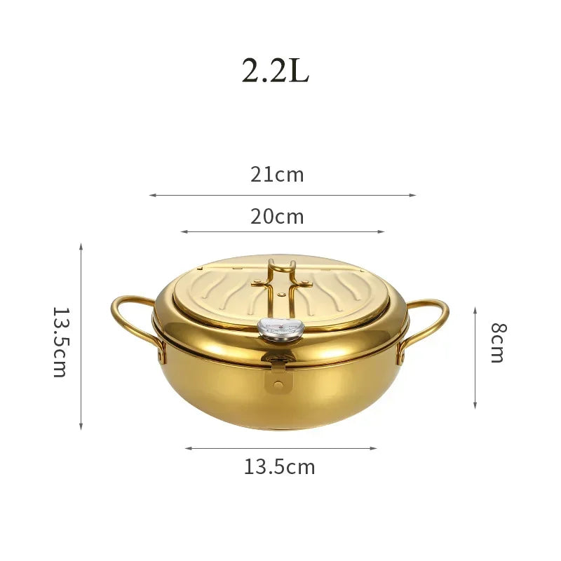Gold plated version 20/24/28cm Stainless Steel Soup Cookware Nonstick Casserole High Temperature Resistance Soup Pot With Lid