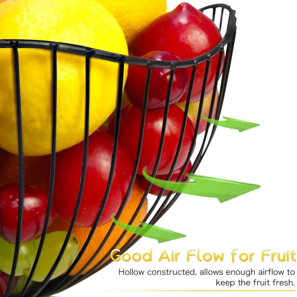 Simple Metal Fruit Basket Modern Fruit Basin Iron Snack Bread Vegetable Storage Bowls Home Kitchen Eggs Dessert Holder Organizer