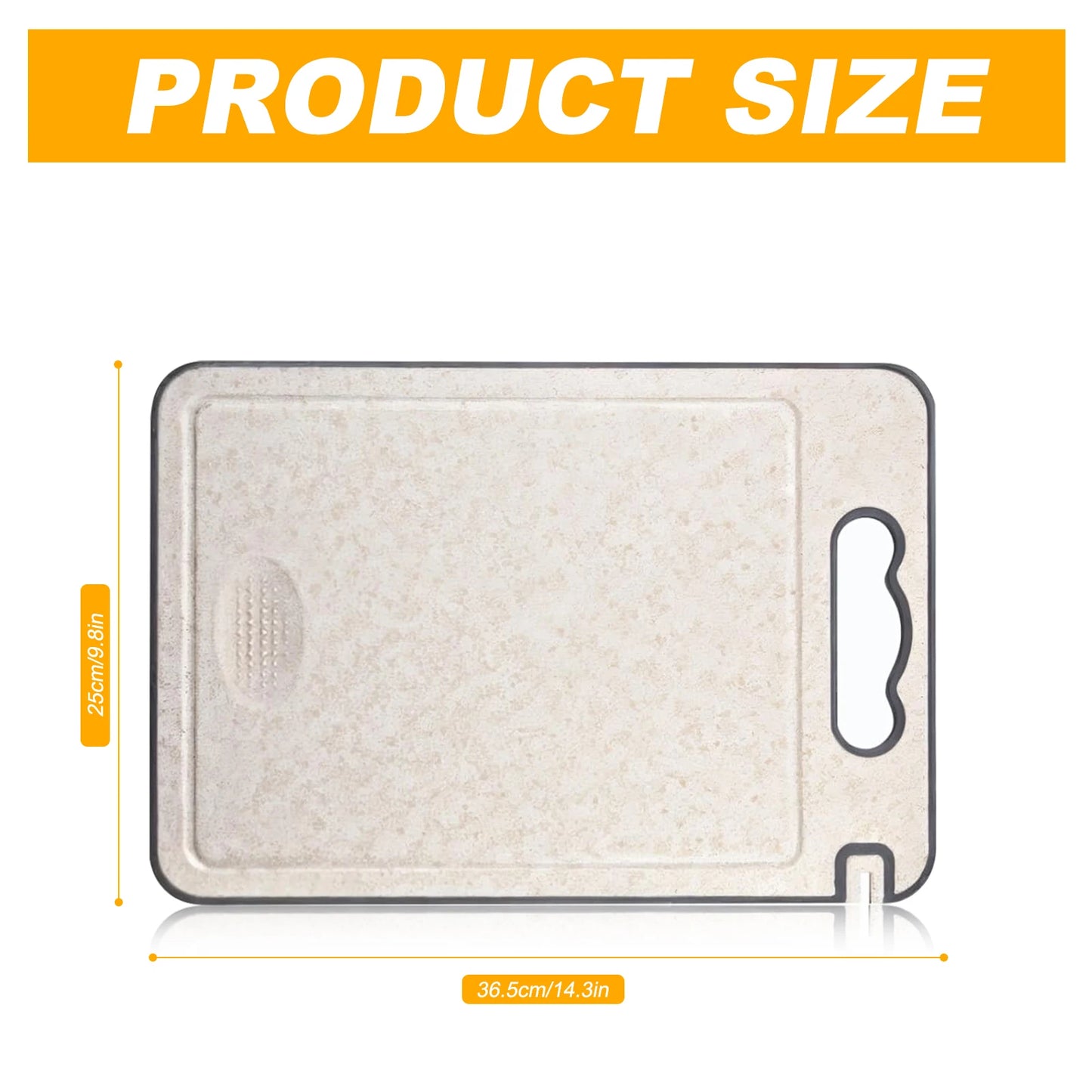 Stainless Steel Cutting Board Set, Double Sided Kitchen Chopping Boards, Titanium-Finish, Dishwasher Safe, Meat and Veggies