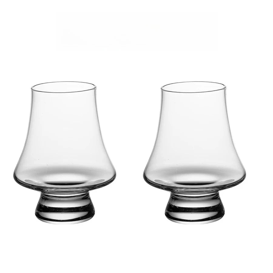 Whiskey Crystal Glass Set, 4 Pack Tasting Glass 9 Ounces Clear Lead Free Wine Glass Bar Party Wedding Drinking Glassware
