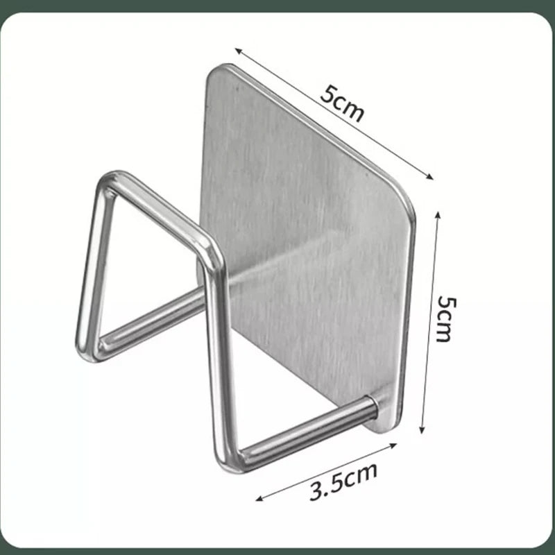 Kitchen Non Perforated Stainless Steel Storage Rack, Wall Mounted Pot Cover Rack, Cabinet Bottom Cutting Board Storage Rack
