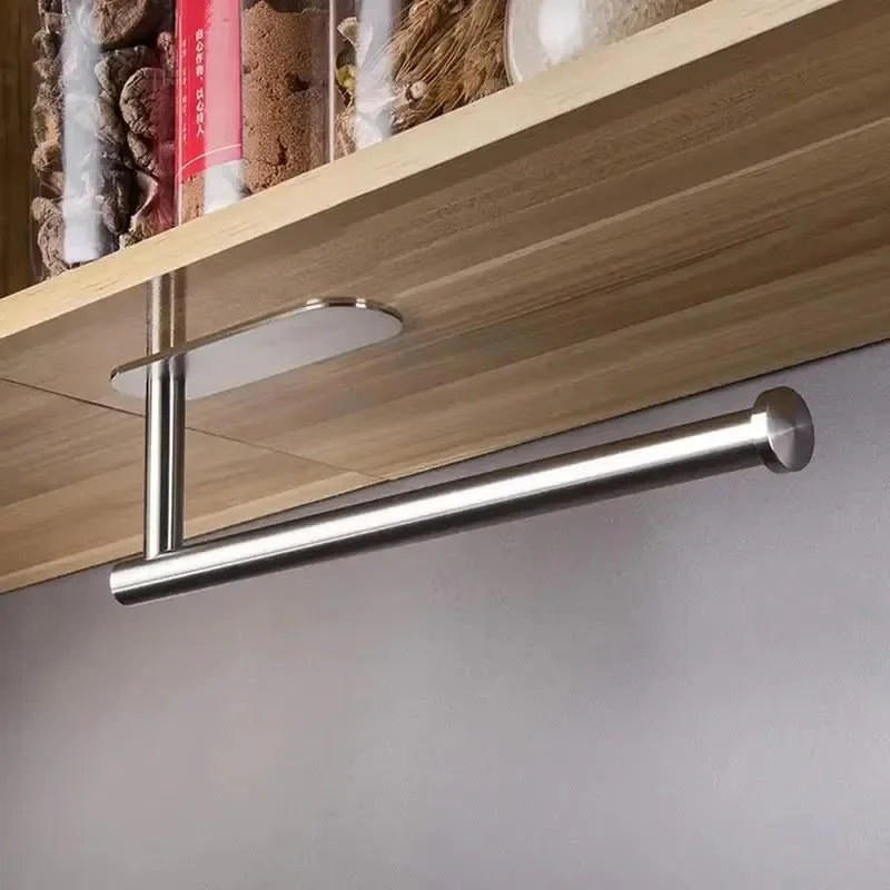 Self Adhesive Toilet Paper Holder Gold Stainless Steel Wall Mount No Punching Tissue Towel Roll Dispenser Bathroom Paper Hooks