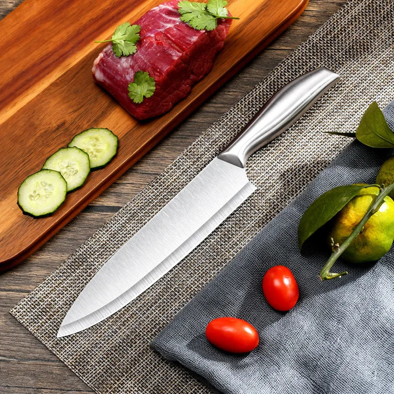 Gift Knife Sets Stainless Steel Blade Cooking Knive Sets with Chef,chopping,slicing Knife and Scissors,sharpener Kitchen Tools