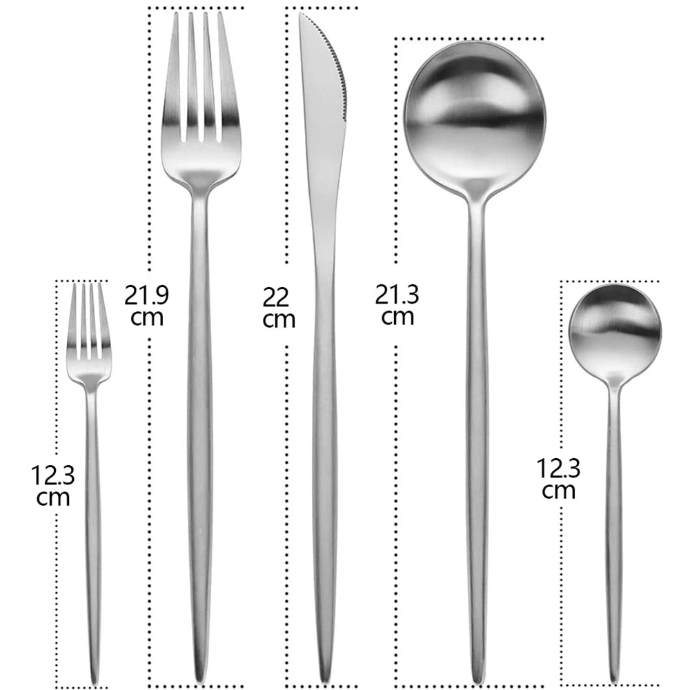 30Pcs Gold Tableware Set Cutlery Set Stainless Steel Cutlery Gold Fork Spoon Knife Silverware Set Banquet Luxury Dinnerware Set